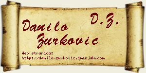Danilo Zurković vizit kartica